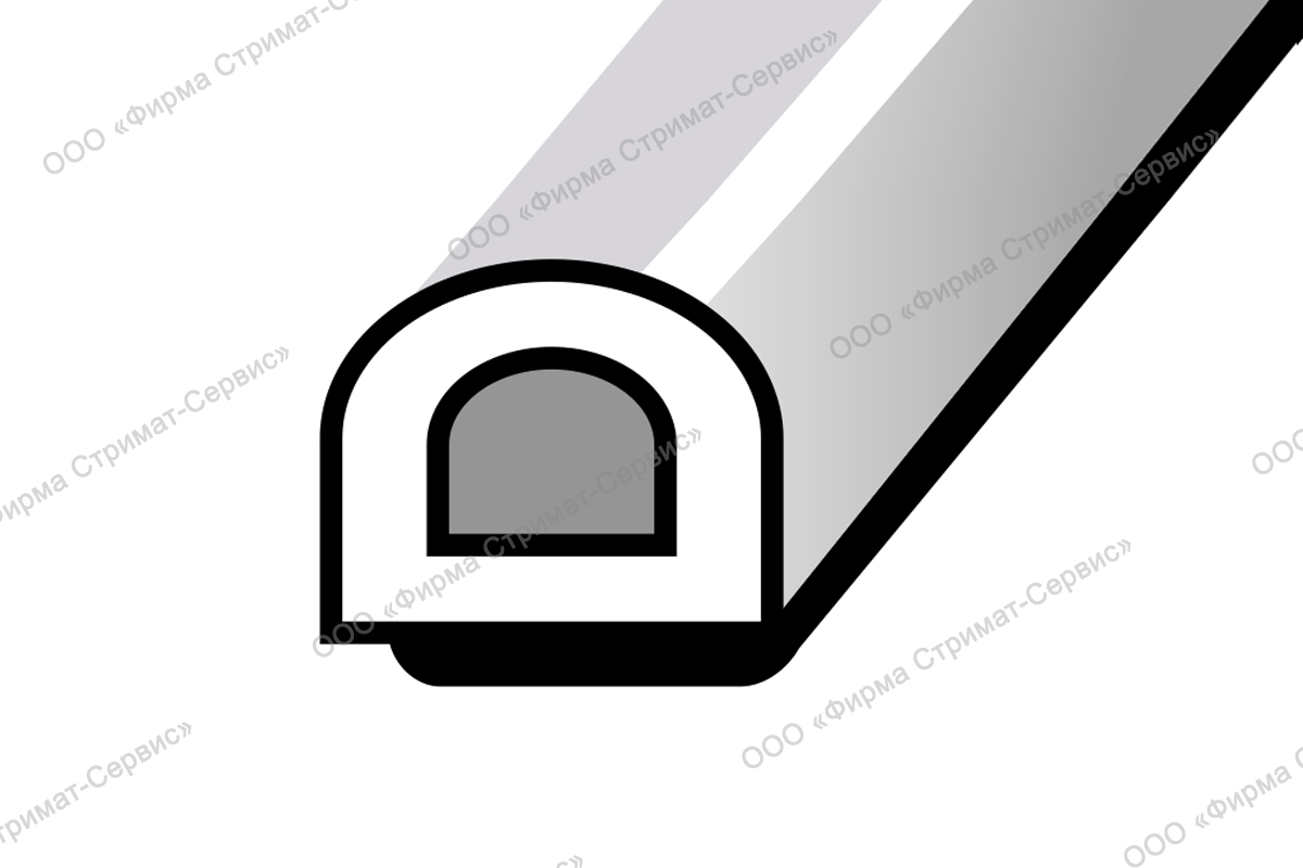 WINDOOR-55 (белый)  40м 14*12мм уплотнитель (уп.1/6шт)