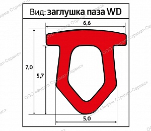 Уплотнитель-заглушка паза окон ПВХ белая 10м (уп.40шт)